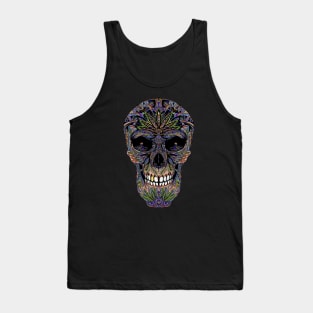 Sugar Skull Day of the Dead Art version #1 Colored Tank Top